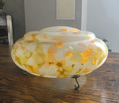 Art deco marbled orange - art, 30's