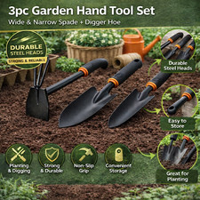 3pc Garden Hand Tool Set Wide