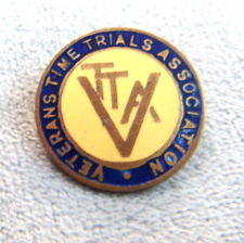 Vintage cycling Veterans Time Trials Association enamel badge