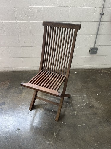 Vintage teak wood folding - wood,