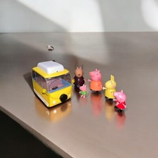 Peppa Pig Camper Van & 5 Characters Vintage 2003 Hours Of Fun & Learning Toddler