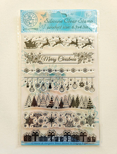 Winter clear silicone - clear, stamp