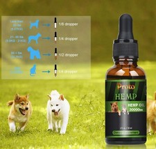 2 X Proto Pet Hemp Oil High Strength DOGS CATS Calming Joint Pain Anxiety Stres 