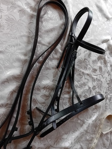English leather bridle - leather, reins