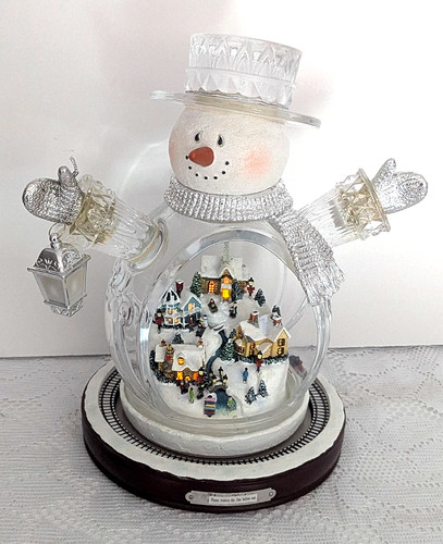 Thomas kinkade crystal snowman - thomas,
