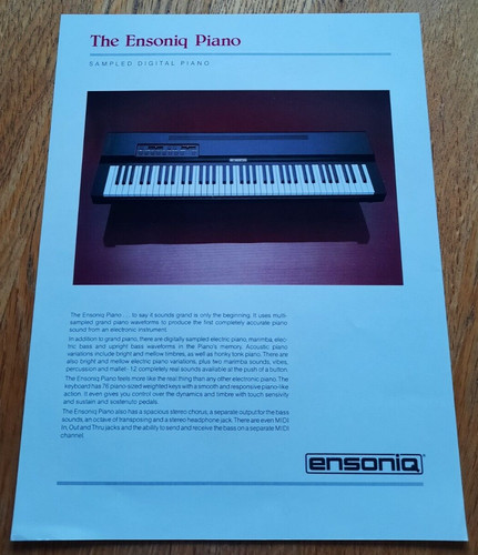 1986 ensoniq piano - 1986, sales