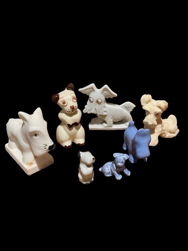 Vintage dog terrier figurine - dog,
