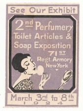Poster Stamp - 2nd Perfumery Toilet Articles & Soap Exhibition, New York 1924