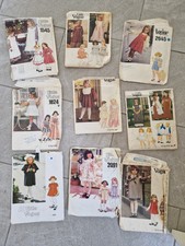 9 X Vtg Little Vogue Sewing Patterns Victorian French Girls