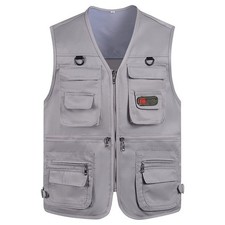 Men Multi Pockets Vest Utility