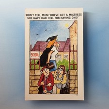 Comic Postcard C1975 School