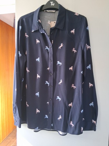 Ladies navy shirt blouse tu - navy,