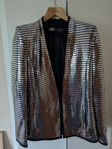 Zara silver geometric mirror - silver,