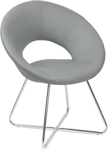 Modern grey circle leather - grey,