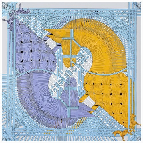 Twill silk square scarf - silk,