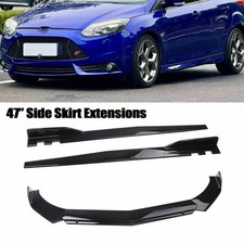 Side Skirt Splitter + Front Bumper Lip Spoiler Body For Ford Focus RS ST MK2 UK