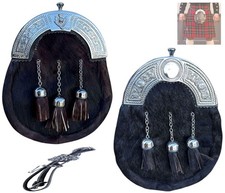 Black brown cowhide leather - black/brown,