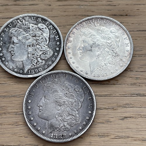Morgan dollars - 3x,