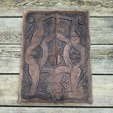 Antique Carved Oak Panel