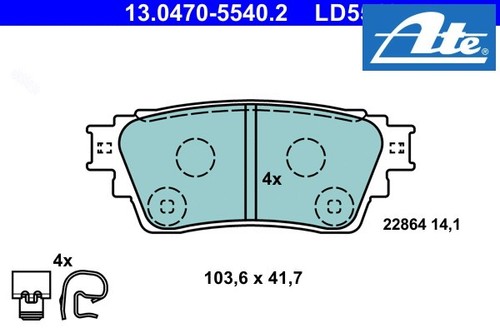 Rear brake pads set - rear,