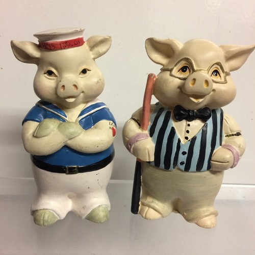 Vintage pig ornaments - vintage,