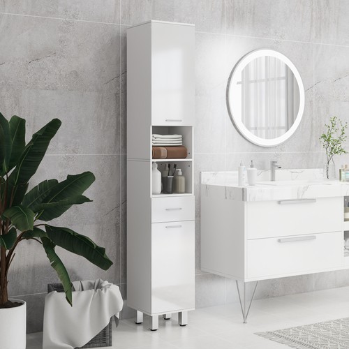 Slim bathroom storage cabinet - bathroom,