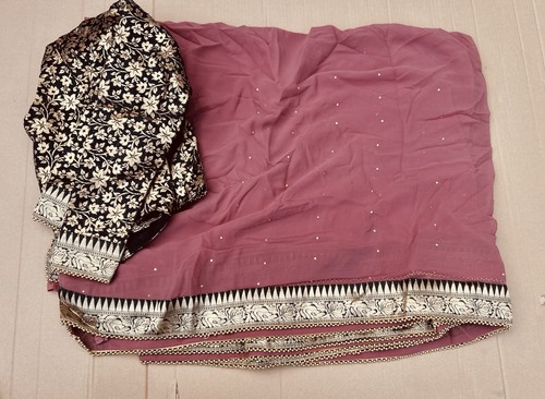Saree with gold - with,
