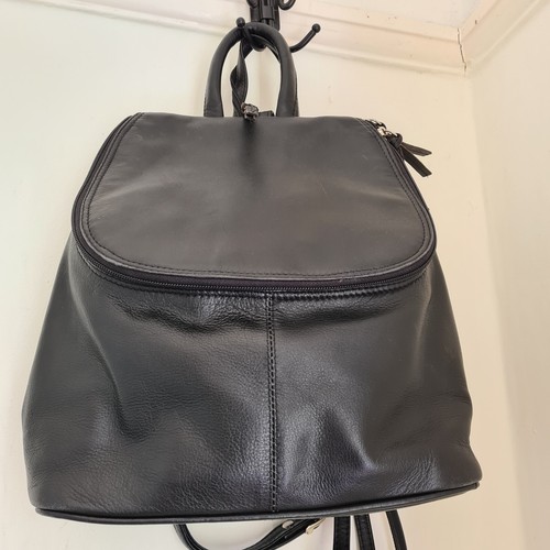 Jobis black leather backpack - jobis,
