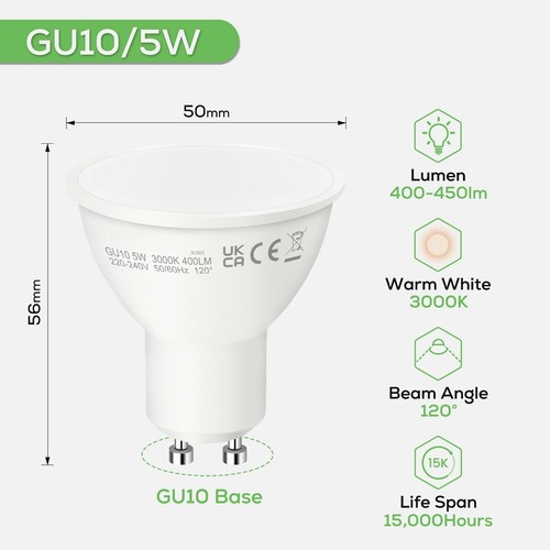 10x led gu10 light - led, bulbs