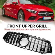 FOR MERCEDES A CLASS W177 FRONT GRILLE GRILL PANAMERICANA GT STYLE 2018+ BLACK