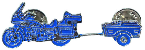 Motorcycle trailer lapel pin - &,