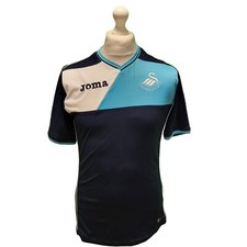 YY33 Men's Joma Blue White Swansea City FC 3rd Kit Football Shirt UK XS