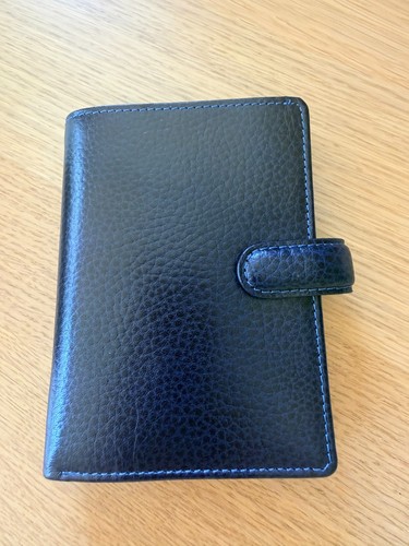 Mini navy grained leather - mini,