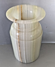 Vintage Solid Onyx Stone Vase