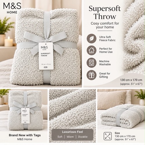 Home borg supersoft throw - borg,