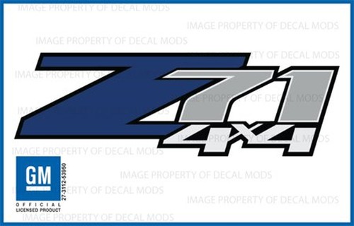 Z71 4x4 blue decals stickers - z71,