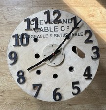 Large Cable Reel Drum Clock - perfect for man cave/shed/garage