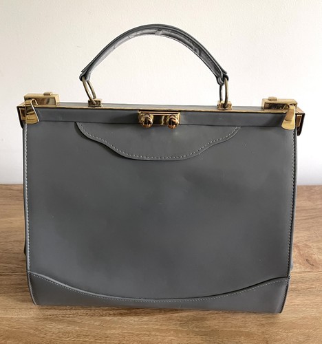 Vtg 1930s grey leather - vtg,