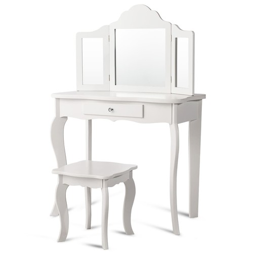 Gymax kids vanity makeup table - vanity,