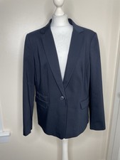 M&S Navy Blazer Jacket Size 20 Smart Office VGC Work Office