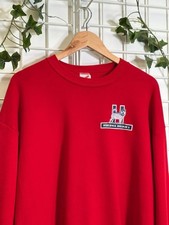 Mens Vintage Red USA Huskies