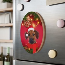 Ridgeback Dog Xmas Tree Wood Ornament/Magnet 5 Shapes Great Gift For Dog Parents