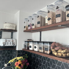 Kitchen Board Rustic Shelves & No Lipped Brackets | Industrial Room Solid Shelf