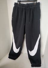 NEVER WORN XS Nike Sportswear Double Swoosh Fleece Sweatpants Black Joggers