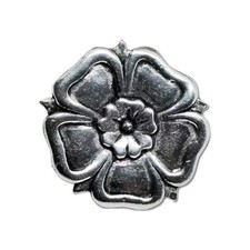 Rose Pewter Pin Badge Flower
