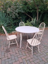 STAMPED Retro Dinette Drop Leaf Dining Table+4 Chairs-Space Saving- FREE dvy