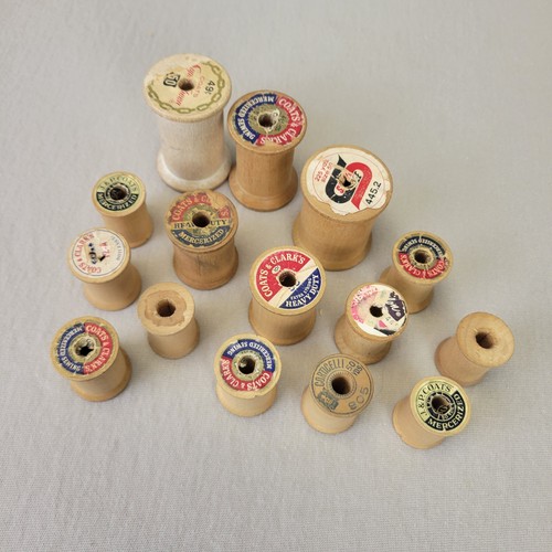 Vintage wooden spools - vintage,