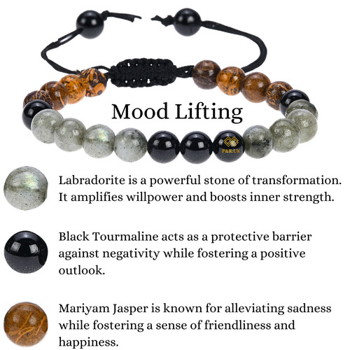 Natural gemstone bead bracelet - natural,