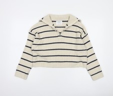 Zara Girls Beige Striped