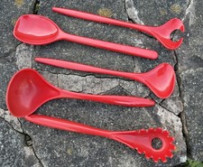 5 Vtg Retro MCM Danish Red